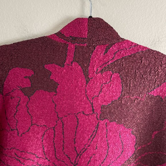 NEW $169 Chicos Travelers Womens Medium Reversible Crushed Jacket Deep Chianti - Picture 16 of 16